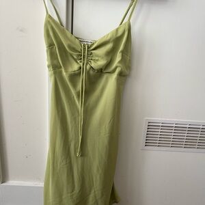 Green Spaghetti Strap Dress